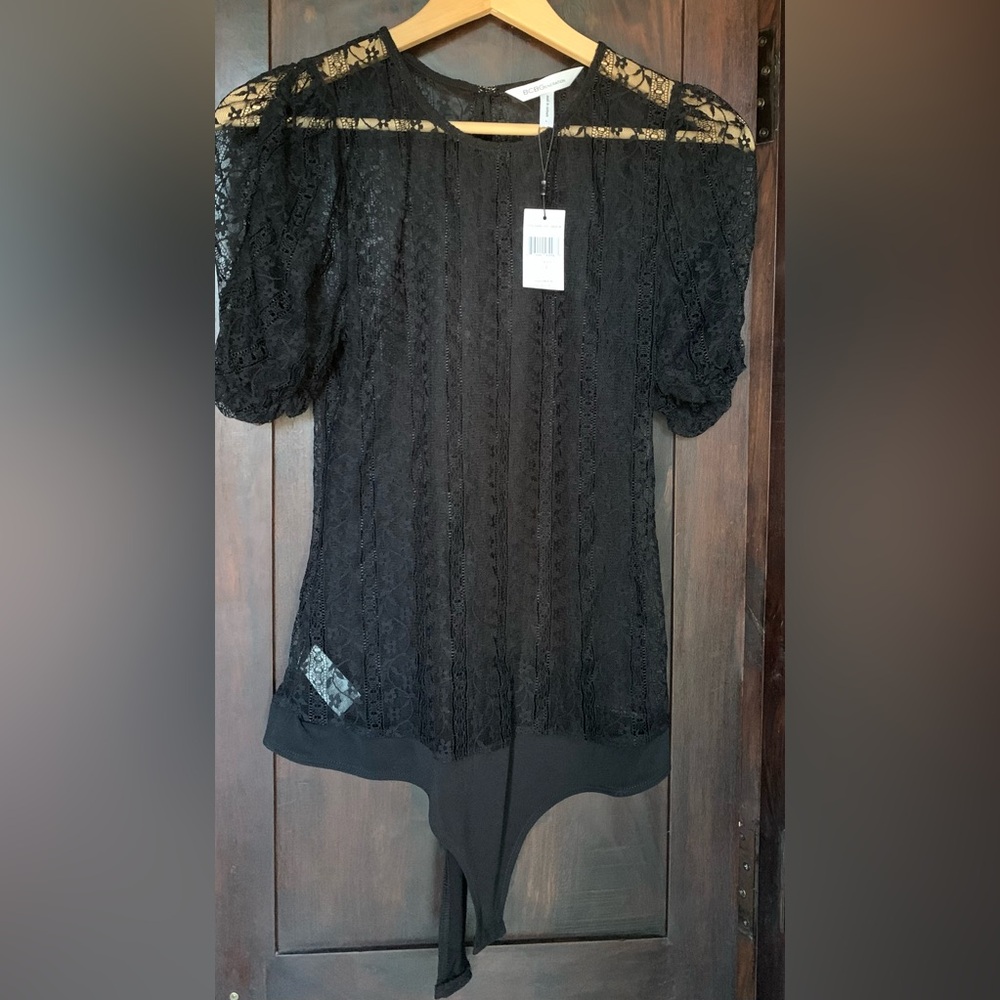 BCBG Black LACE Blouse